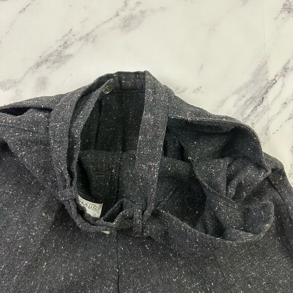 Synari Womens Vintage 80s Pleated Wool Pants Size 9 Gray Tweed Academia Tapered - Picture 12 of 12